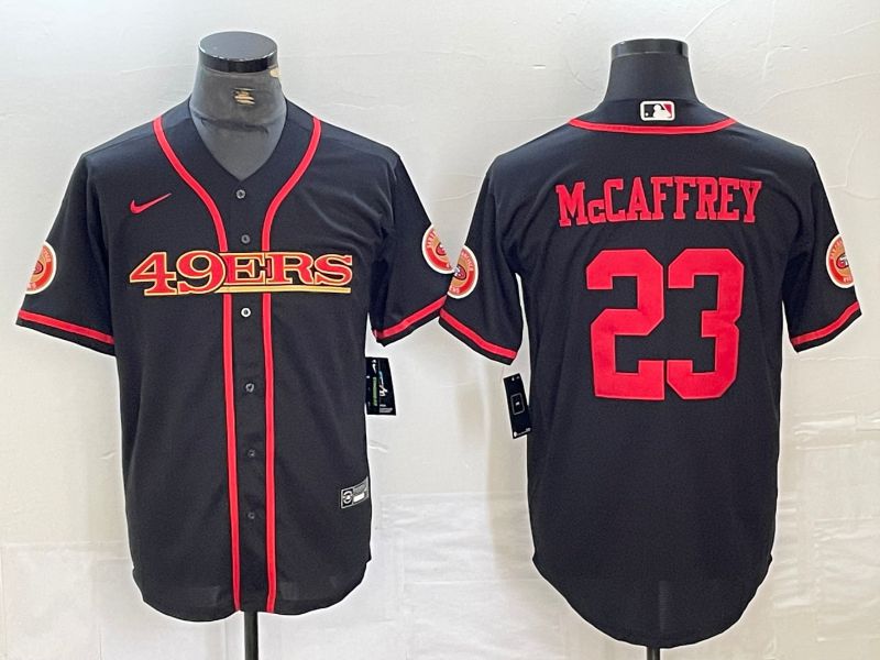 Men San Francisco 49ers #23 Mccaffrey Black 2024 Nike Vapor Untouchable Co branded NFL Jersey style 1